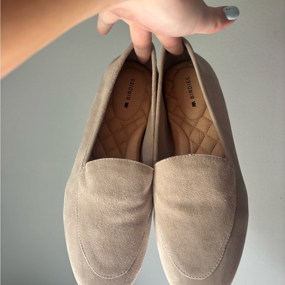 Birdies Tan Flats Versatile Suede Loafers